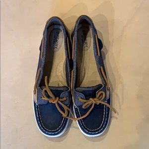 Sperry Angelfish boat shoes Navy and Denim